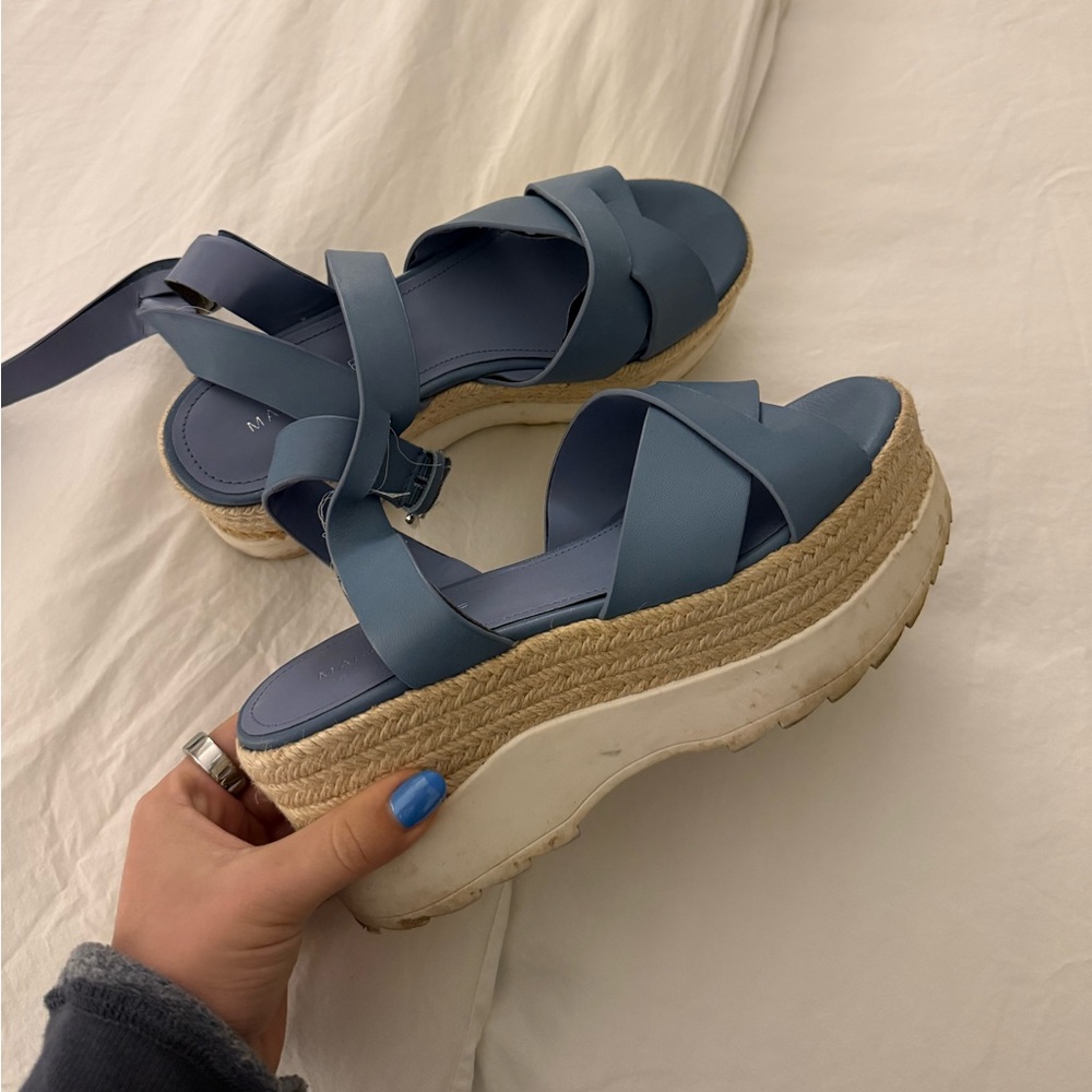 Marc Fisher Blue Platform Sandals
